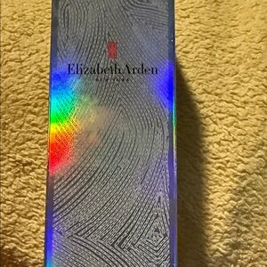 Elizabeth Arden Silver Perfume Box with Rainbow Accents